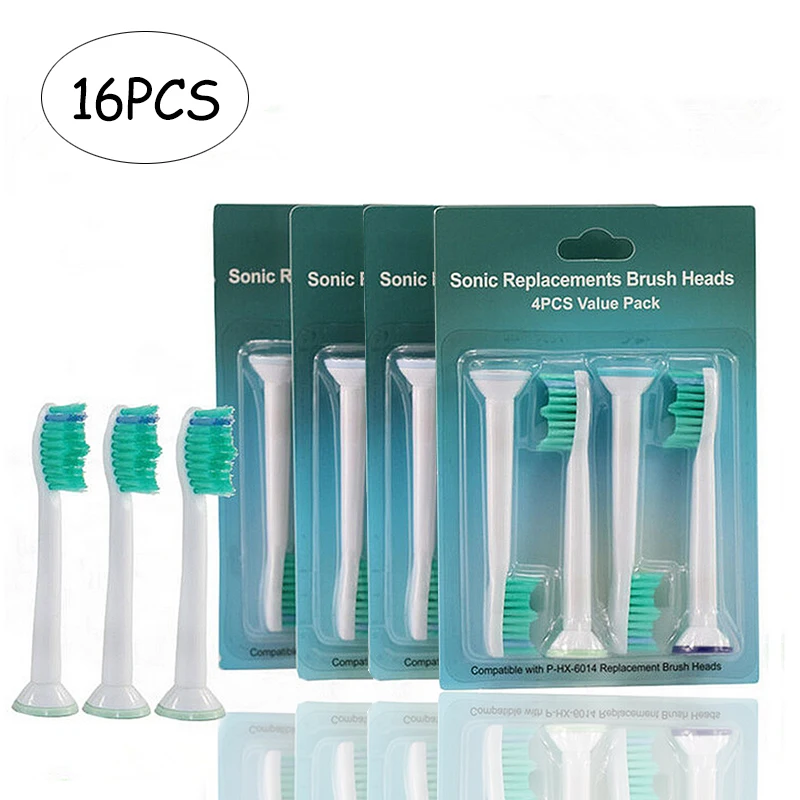 16 шт. электрическая зубная щетка сменные головки подходит для Philips Sonicare P-HX-6014/HX6014 зубная щетка гигиена полости рта