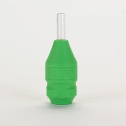 20 Pieces EZ Disposable Silicone Tattoo Cartridge Grips Tube 25 mm Rotary Machine Supply Green Color