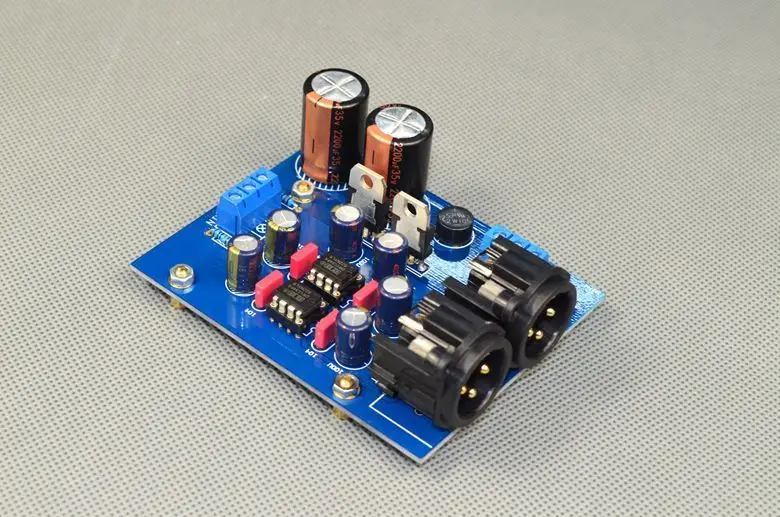 Собранная двухканальная односторонняя балансировочная плата DRV134PA|assembled board| |