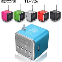 TD-V26 мини-динамик портативный Micro SD TF карта USB диск музыкальный усилитель стерео громкий динамик для DVD ноутбука мобильного телефона MP3-плеера