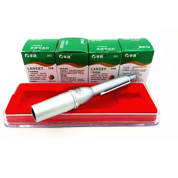 

acupuncture massage steel three head phlebotomy needle pen lancing pen lancet point pen with 23g/26g/28g/30g needles choose