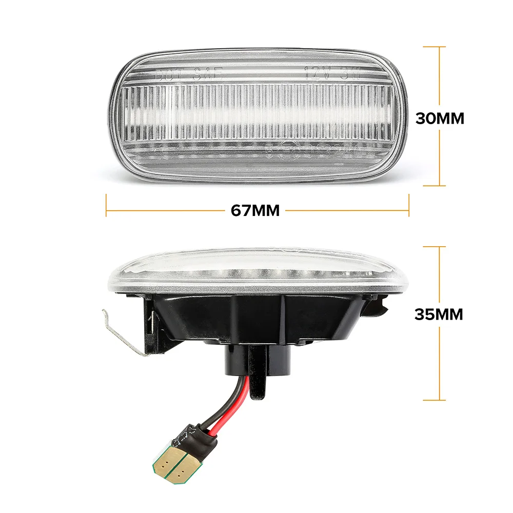 2 шт. Светодиодный Боковой габаритный фонарь указателя поворота мигалка ретранслятор световые огни для Audi A3 S3 8 P A4 B6 B8 B7 S4 RS4 A6 S6 C5 C7