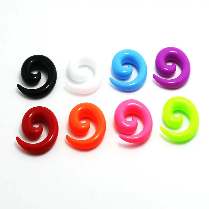 free shipping body piercing jewelry full color spiral ear taper kits