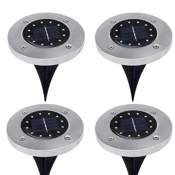 

8 LED 4 LED Solar Power Buried Light Ground Lamp Garden Path Way Deck Lights Yard Driveway Lawn Road Outdoor Lighting