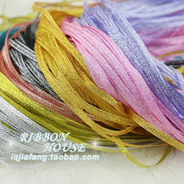 

Hot 0.3CM Glitter Colorful onions ribbons Sewing art handmade DIY Gift Pack Wedding Decoration Tapes Party Supplies (10 meters)