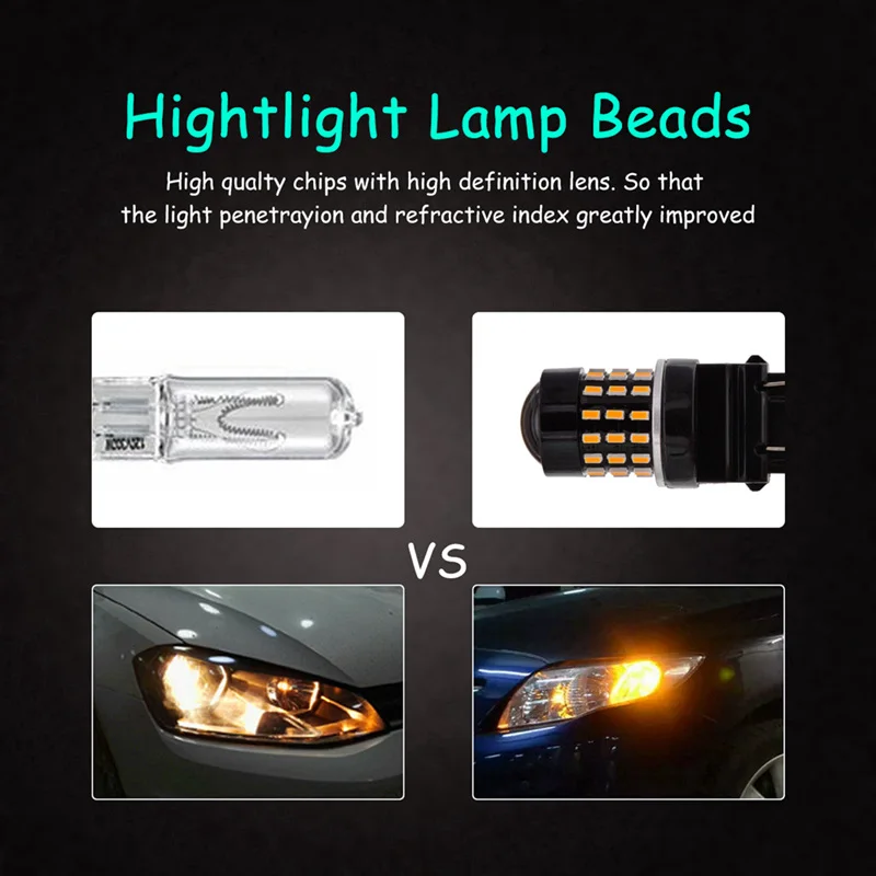 Комплект из 2 предметов T25 3157 P27/7 W светодиодные лампы для автомобильных фар(Супер Блестящая Светодиодная лампа свет для замены стоп-сигналов/стоп-сигнала DRL обратный светло-оранжевый/красный