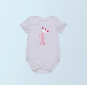

1PC White Baby Girls' First Second Birthday Outfit Number 1 2 Crown Romper Infant Newborn Girl Clothes 0-24months