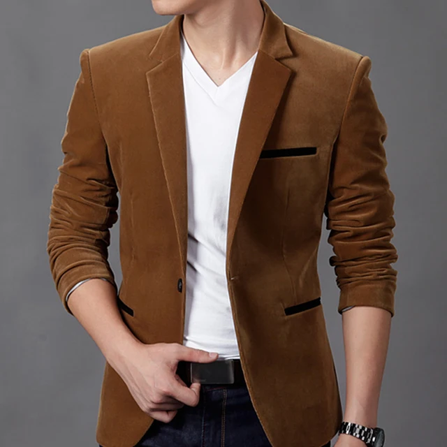 Men's Spring Autumn Casual Male Blazer Stylish Slim Fit Blazer Party ...