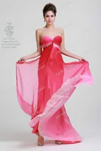 Rot 2016 Schatz Kristall Brautkleider A-line Chiffon Formale Abendkleider vestidos de fiesta Lange Kostenloser Versand