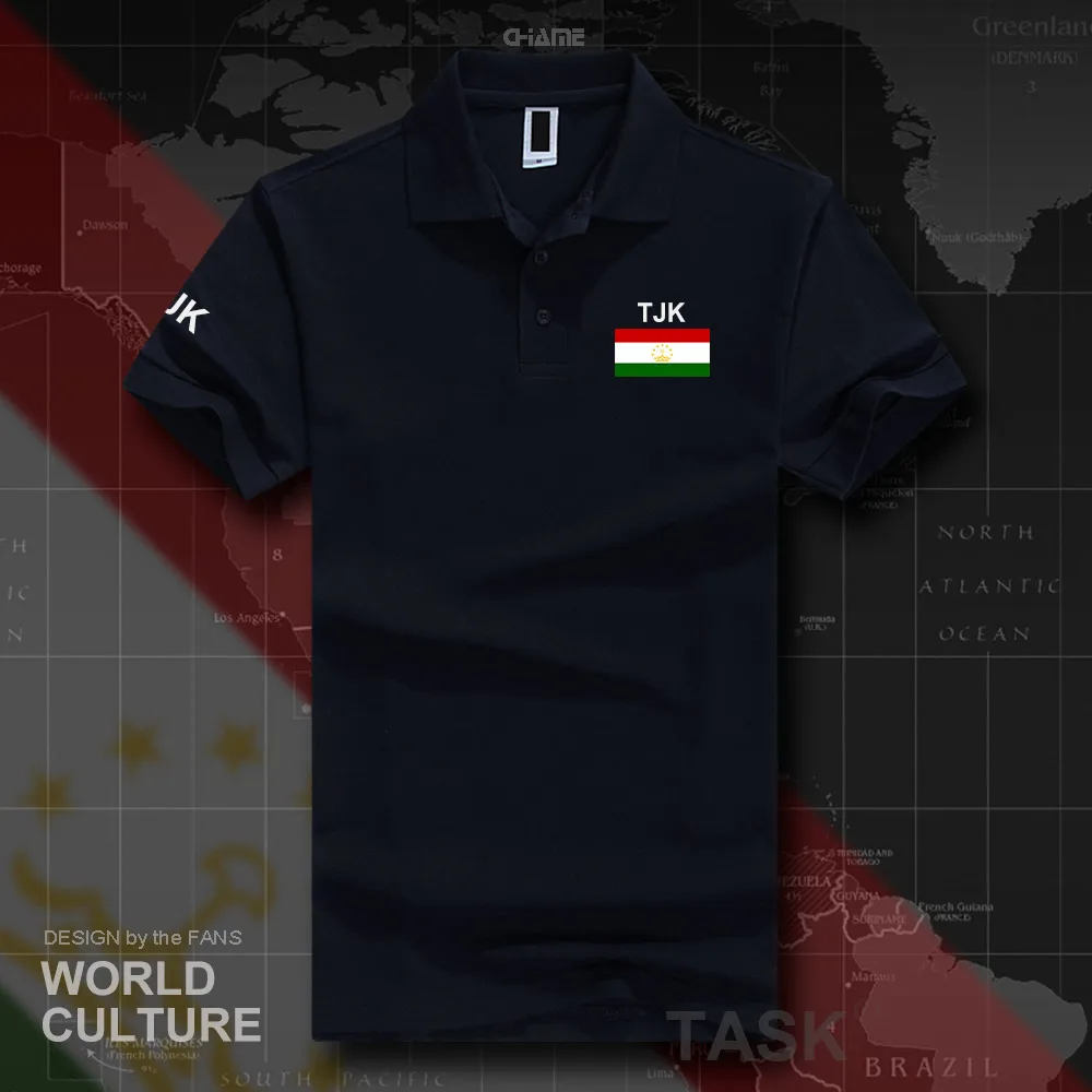

Republic of Tajikistan TJK polo shirts men short sleeve white brands printed for country 2018 cotton nation team flag newFashion