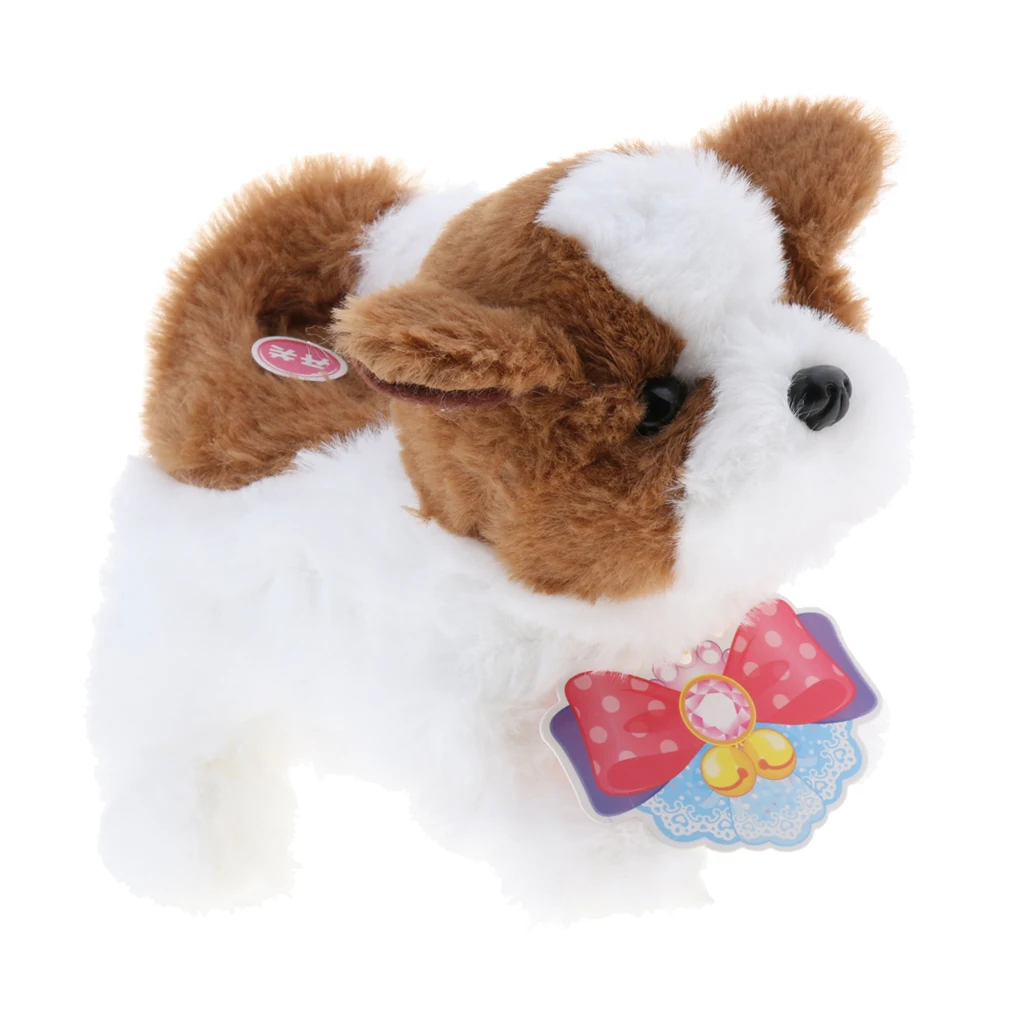 Walking & Barking Interactive Puppy Dog Pet Toy Electronic Plush Animal Educational Gift for Kids Toddlers - Saint Bernard