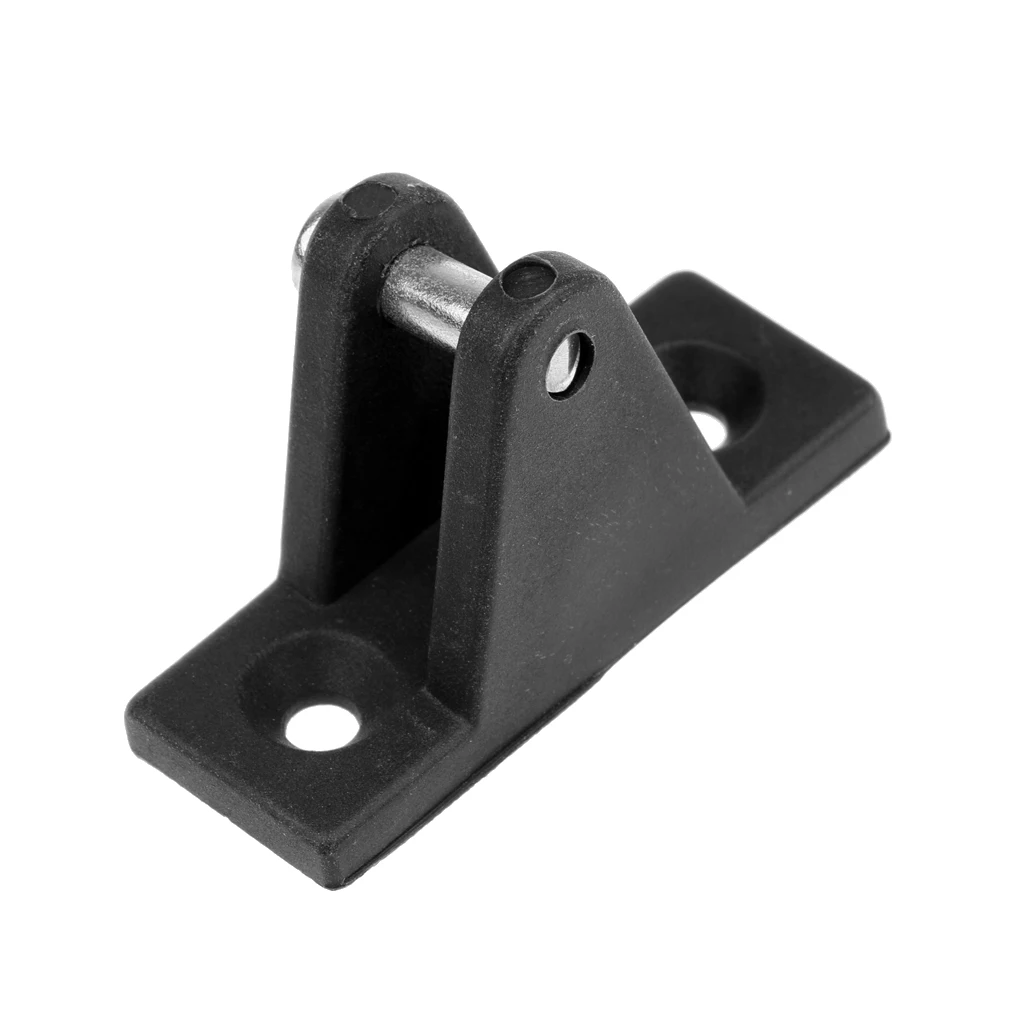Perfeclan Black Durable Nylon Universal Deck Hinge Angle Side Mount Plate with Bolt  Stainless Steel Hinge Bimini Tops