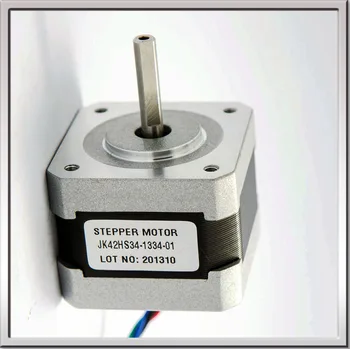 

NEMA17 1.8deg 42mm 2 Phase Hybrid 42BYG Stepper Motor shaft with flat 2.8V 1.33A 42HS34-1334-01 2.6Kg.cm 4leads 3D printer motor
