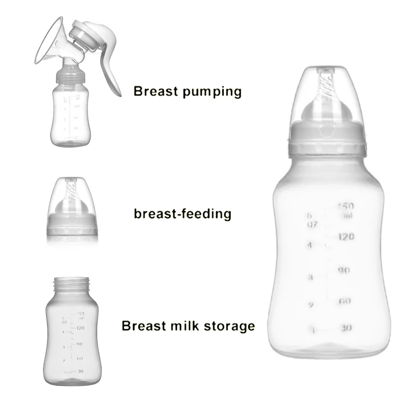 ZIMEITU руководство силиконовый молокоотсос Молоко с бутылкой мощный детский соска всасывания 150 мл кормление грудью сосание для мамы