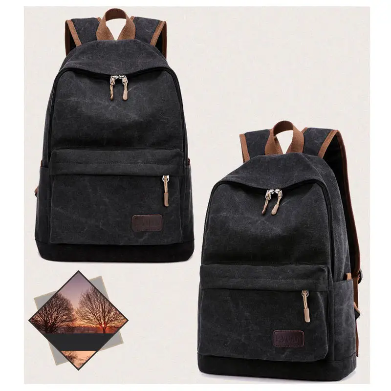 

Men Laptop backpack Male fashion casual Bag Canvas travel Bags Unisex School Backpacks High capacity rucksack for men schoolboy