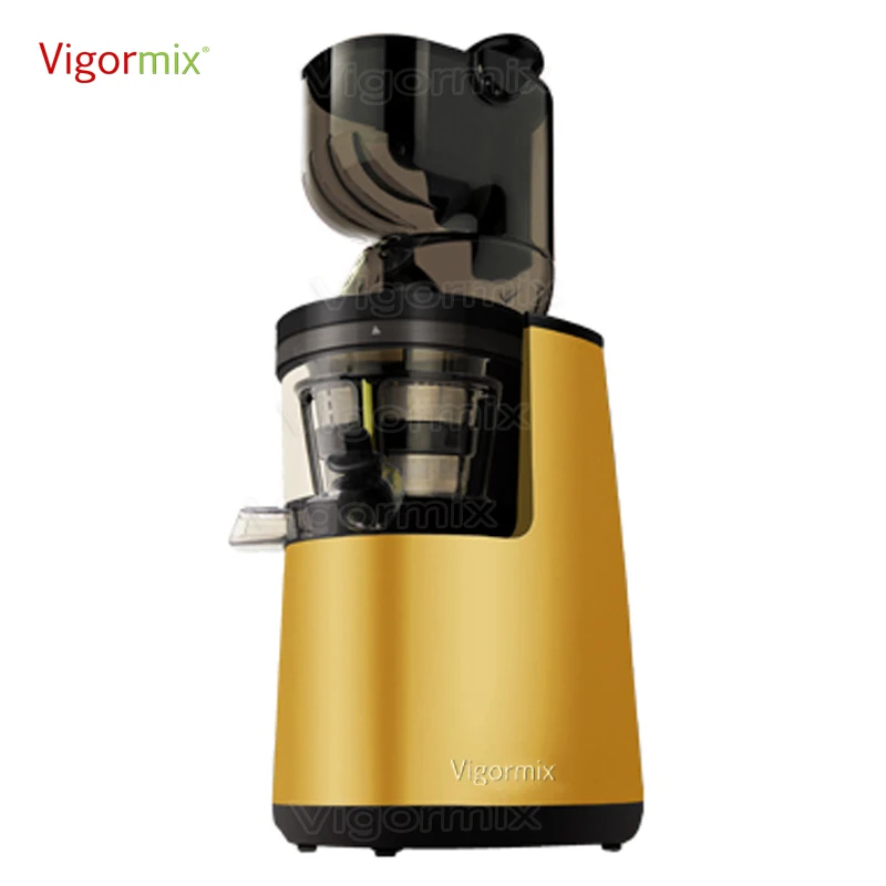 FREE SHIPPING New vigormix large wide mouth feed chute whole apple slow juicer 43RPM low speed ...