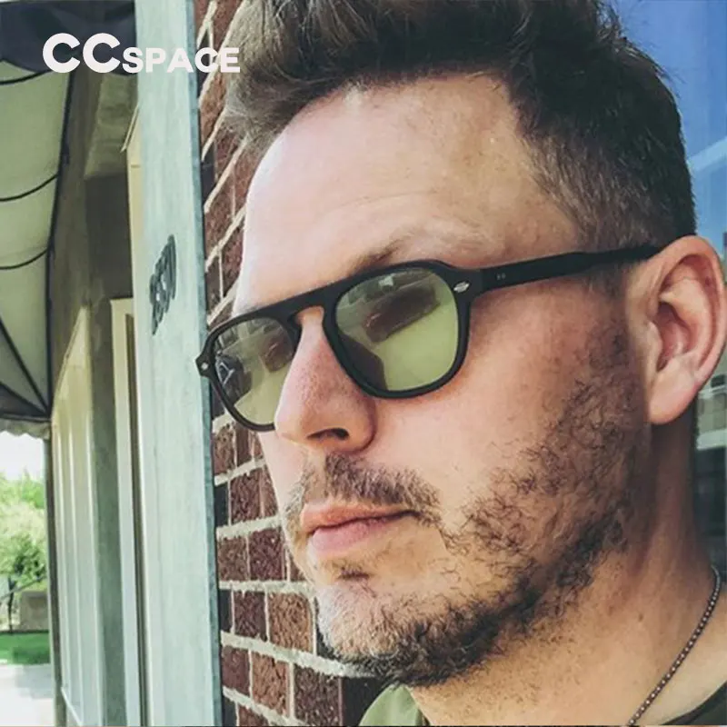 Мужские овальные очки CCSPACE элегантные в стиле ретро брендовые дизайнерские