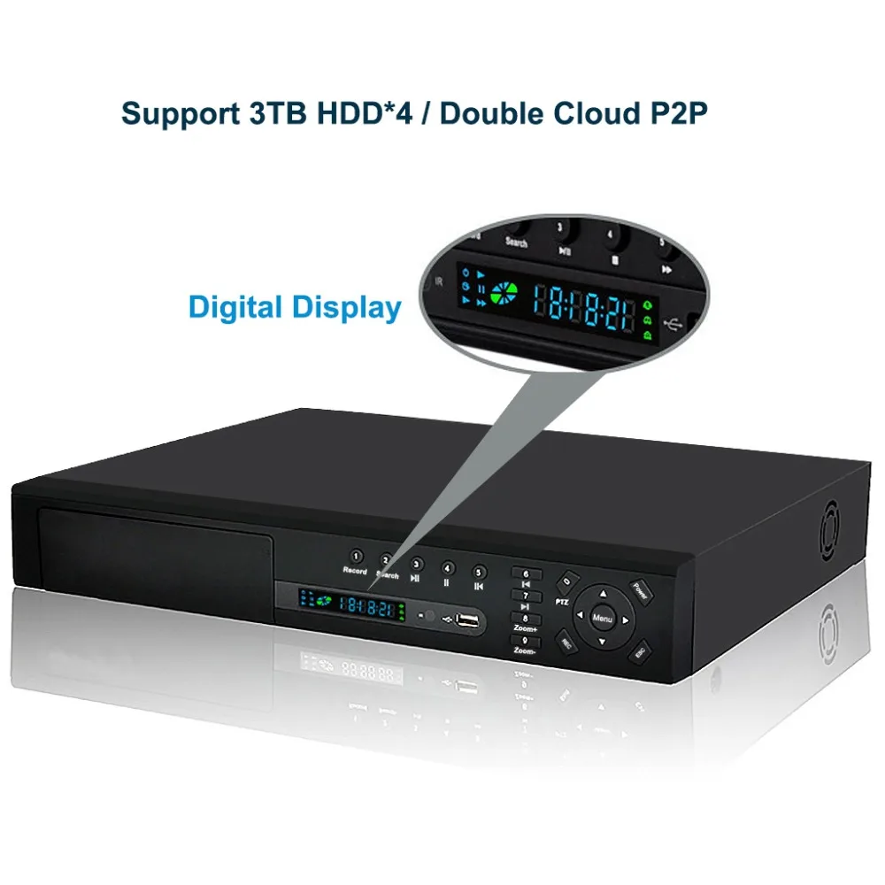  Nuevo Canal 24CH HD 1080 P 4 * HDD Puerto CCTV grabadora de vídeo NVR híbrido AHD DVR + 1080N 3 -en