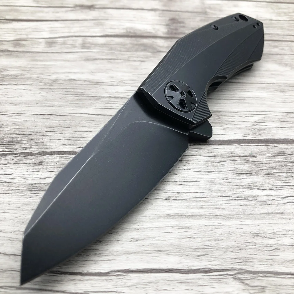 Складной титановый шариковый подшипник ZZSQ ZT 0456 0456BW с ручкой из титана охотничий