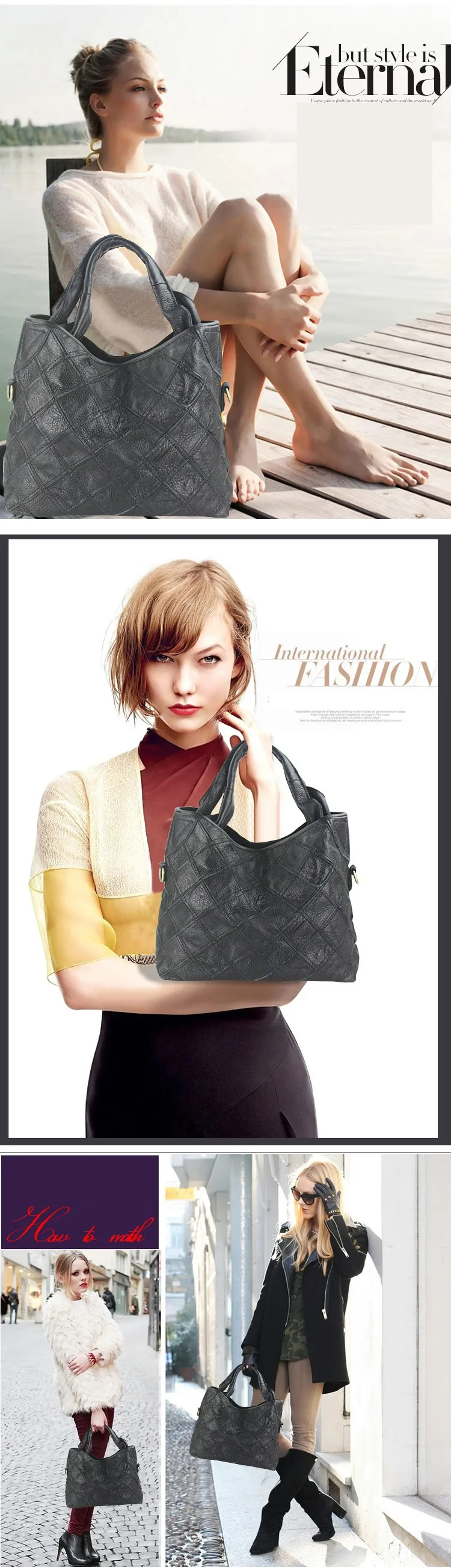 Женский черный цветной большой кошелек дизайнерские сумки на плечо женские кожаные сумки