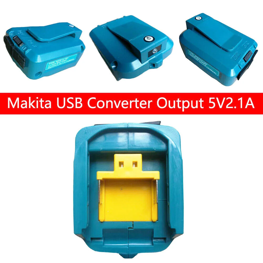 

14.4V/18V USB Power Source for Makita Lithium-Ion Battery Phone and USB Devices Charger Converter