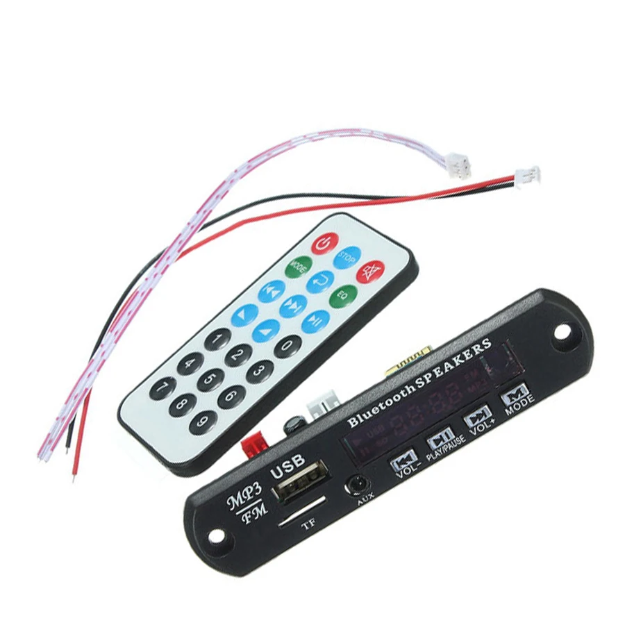 

Free shipping Car Bluetooth MP3 WMA Decoder Board 12V Wireless Audio Module USB TF Radio Decoding board