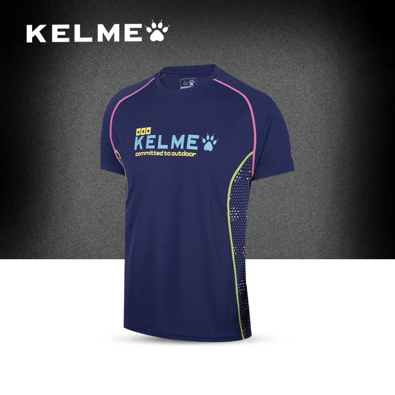 

KELME Men Running T-shirts Spring/Summer Short Sleeve Outdoor Sports Training Quick-drying Run Breathable T-shirt K16C719