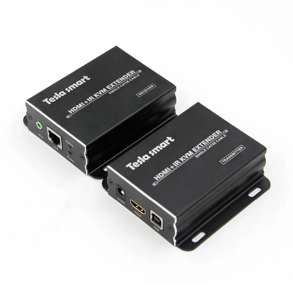 KVM удлинитель высокого качества 60 м USB HDMI IR KVM удлинитель CAT5e/6(1 расширитель передатчик+ 1 расширитель приемник