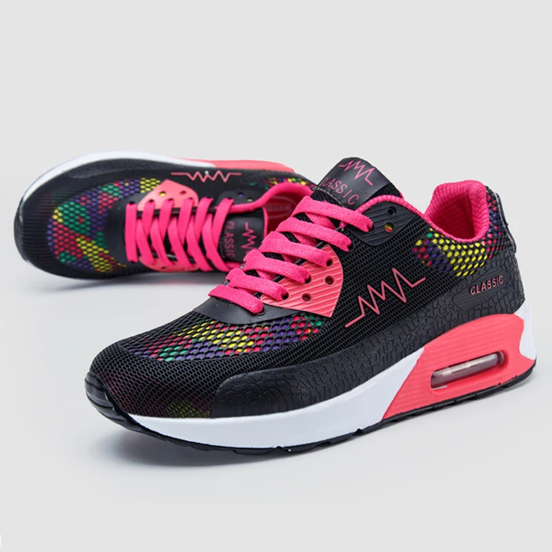  2016 Hot Breathable Women Running Shoes Girls Ladies Comfortable Platform Sport Shoes Sneakers Outdoor Movement Female 