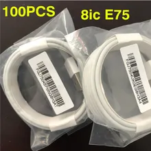 100 шт./лот OD 3,0 мм 1 м/3 фута 8ic E75 USB чип синхронизации данных зарядный кабель для iPhone X 8 7 Plus с упаковкой
