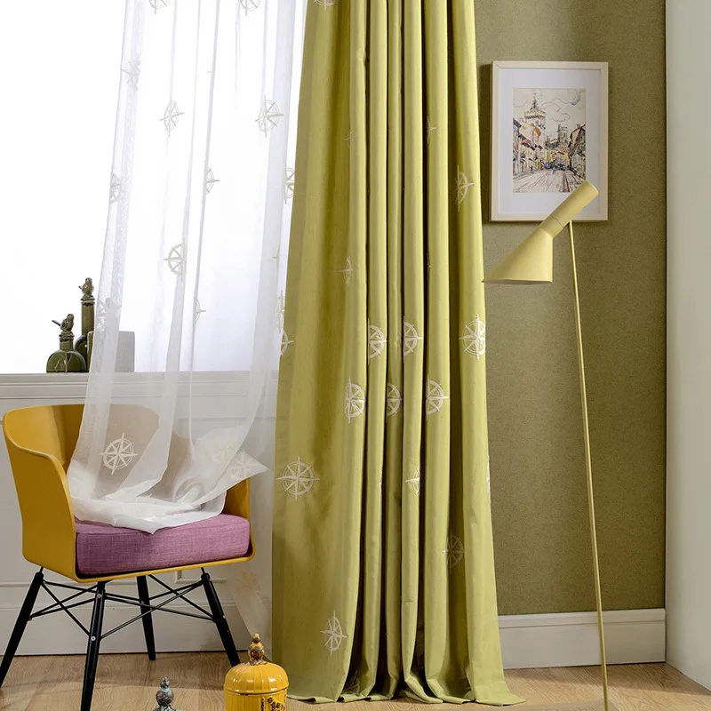 

Curtains Window Yarn Thickened Curtains Monochrome Muslin Curtains for Living Room and Bedroom Study