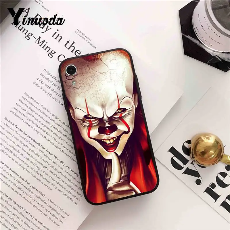 Yinuoda это Pennywise клоун ужас мягкий резиновый черный чехол для телефона для iPhone 5 5Sx 6 7 7plus 8 8Plus X XS MAX XR 10 Чехол