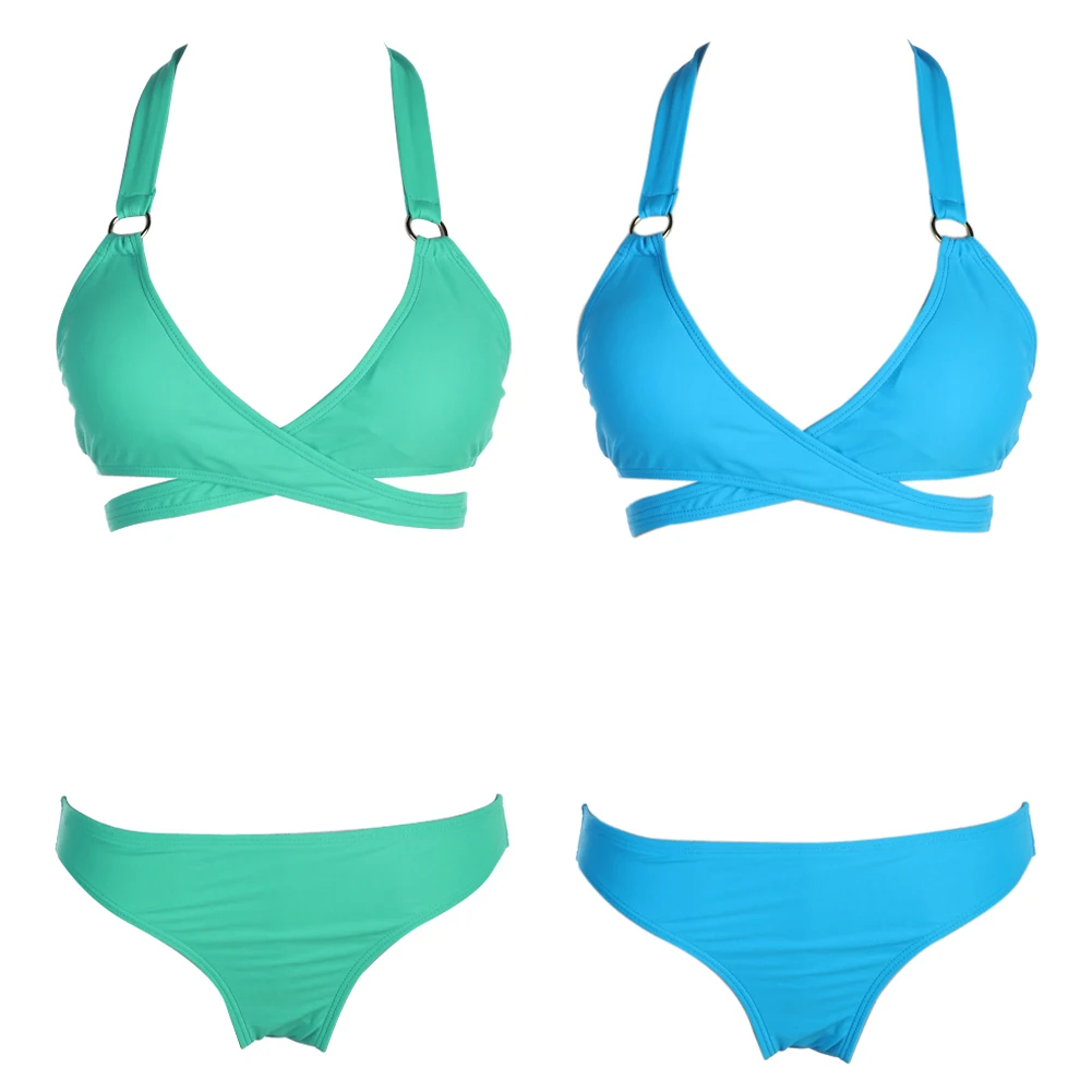 Bikinis Women 2017 Halter Bandage Bikini Women Swimsuits Brazilian Push