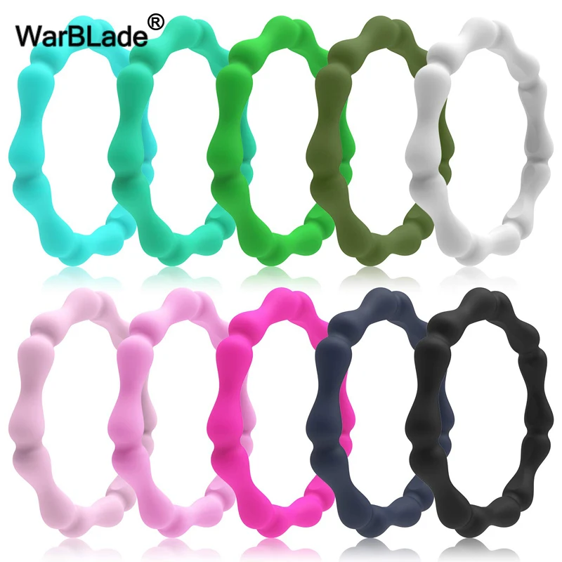 

New Fashion 3mm Bamboo Silicone Rings Food Grade FDA Silicone Finger Ring Hypoallergenic Flexible For Women Wedding Rubber Bands