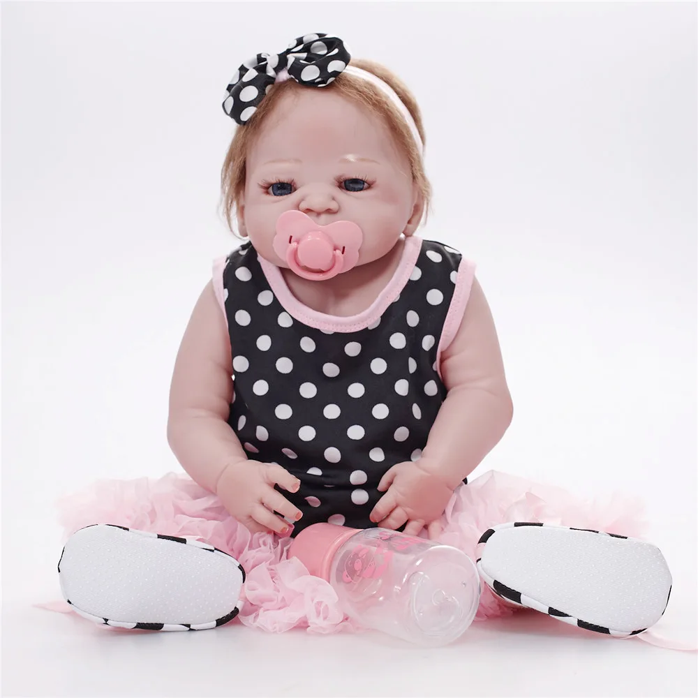

55CM Reborn Lifelike Doll Reborn For Girls Full Body Soft Silicone Reborn Babies Toys For Children's Day Gift Kid Gif waterproof