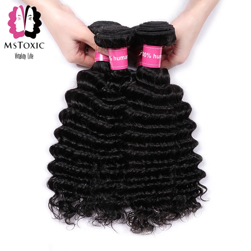 deep wave brazilian hair weave bundles 