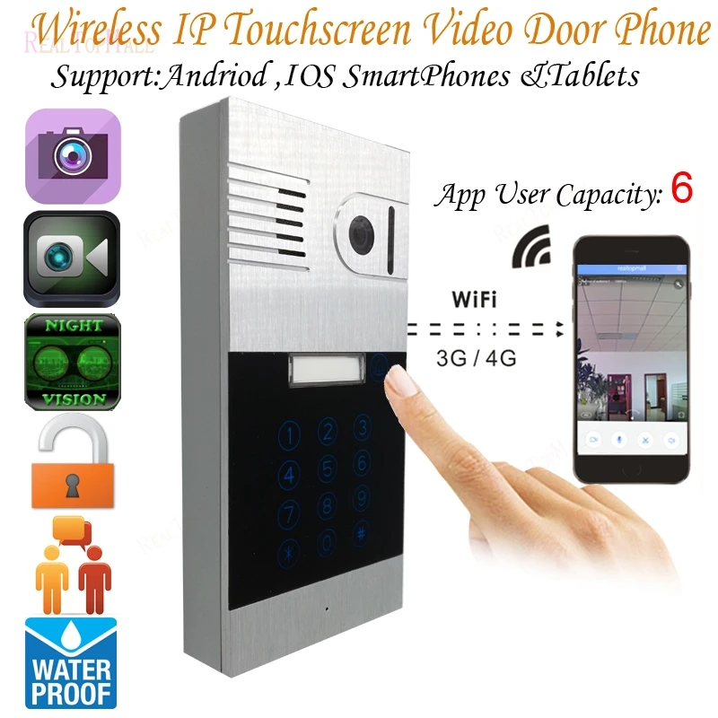 HD IP Wireless video door phone wifi doorbell Two Way Door