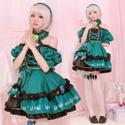 Аниме Ян и горничной Косплэй костюм юбка парик плащ комплекты одежды милые японские Cos платье принцессы аниме вечерние Косплэй для Для