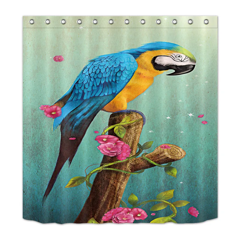 Cartoon animals Bird 3D Printed Shower Curtains Waterproof Polyester