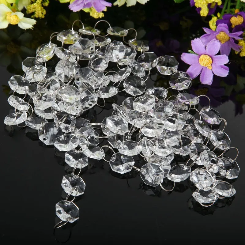 33FT-Crystal-Clear-Acrylic-Bead-Garland-Chandelier-Hanging-wedding-supplies-NVIE