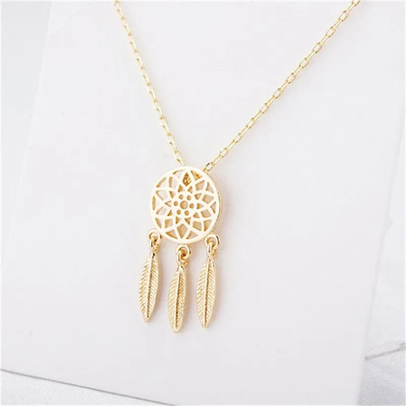 Buy Fashion Handmade Dreamcatcher Charm necklace For