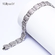 Браслеты длиной 21,5 см. Быстрая. Белые ювелирные изделия квадратного дизайна. Вечерние ювелирные украшения