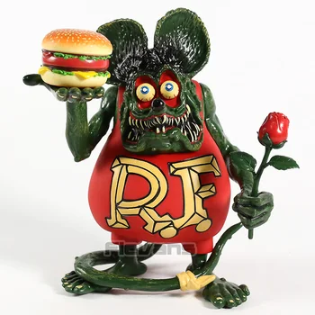 

Rat Fink Hamburger & Rose PVC Action Figure Collectible Model Toy Car Decoration Doll