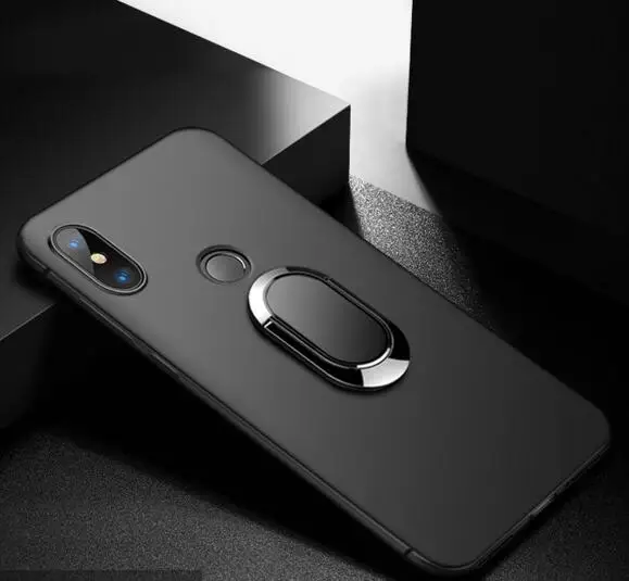 

For Blackview Bv9700 Pro Case Matte Silicone Soft Finger Ring Magnet Phone Case Blackview Bv9600 Pro Bv9500 Pro Stand Back Cover