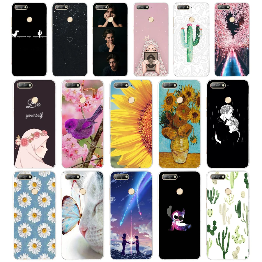 

J Huawei y 6 prime 2018 Soft TPU Silicone Bumper Huawei y 6 prime 2018 Cases for Huawei y 6 prime 2018 Phone Case Back Cover