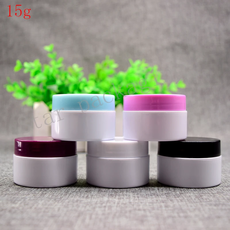 (50pcs)15g Hand cream Jar Facial cream container,multicolor small round