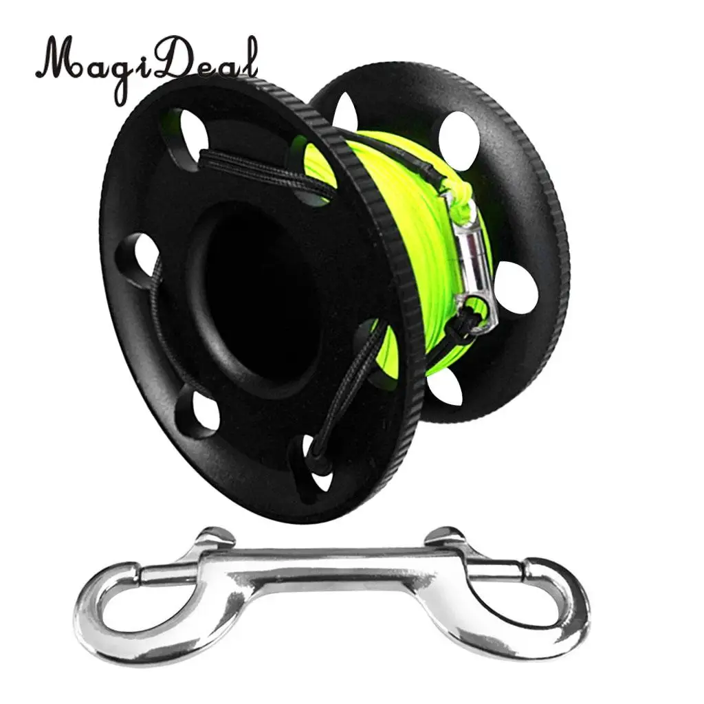 MagiDeal High Visibility Dive Safety Sausage SMB Surface Marker Buoy & Dive Reel, Whistle for Underwater Scuba Diving Snorkeling