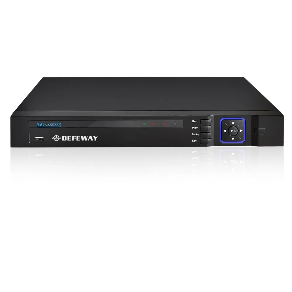 DEFEWAY Full HD 1080P CCTV DVR 16CH ONVIF H.264 HDMI Network Video Recorder 2 SATA Recording 1080P 720P Surveillance DVR