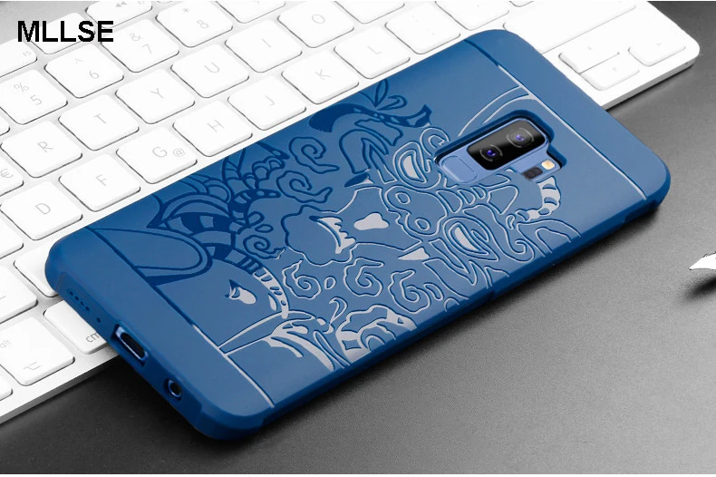 MLLSE для Galaxy S9 плюс Чехол 3D изогнутые Противоударная задняя крышка телефона из