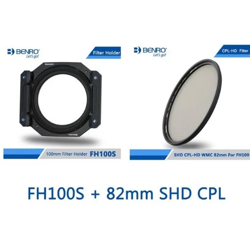 Benro FH100 100 мм Система де filtro КУАДРАДО ND/GND/CPL поддержка де filtro КУАДРАДО фильтр круговой - Цвет: FH100S 82mm SHD CPL